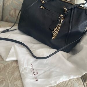 Coach Dark Blue Leather Shoulder Bag